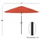 Nature Spring Patio Umbrella, Easy Crank/Auto Tilt for Deck, Balcony, Porch, Backyard, Poolside, 10-foot (Orange) 499621XTM - alternate 2